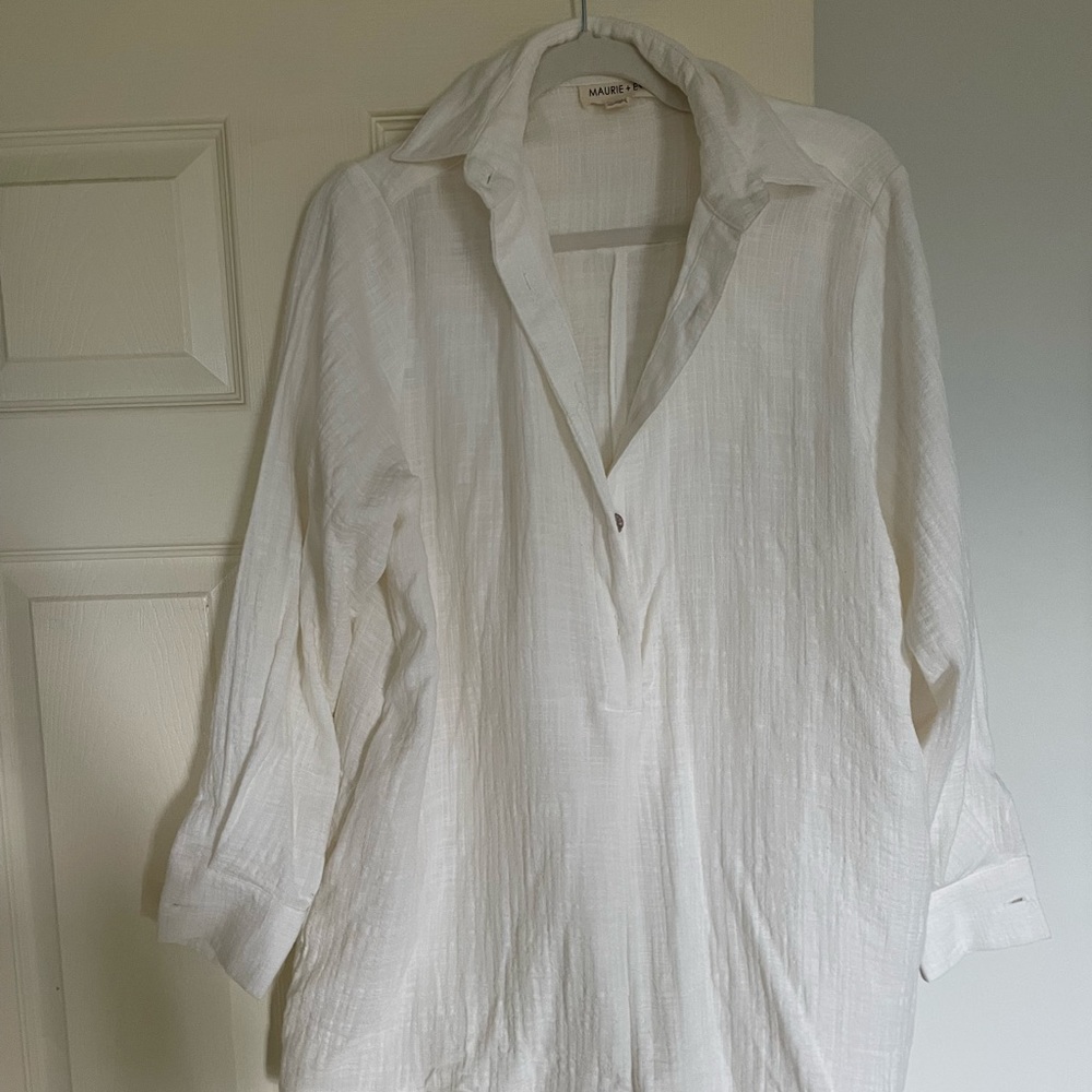 Maurie and Eve long sleeve linen romper, never worn, size 4
